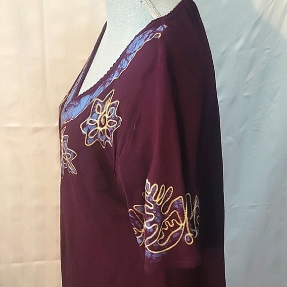 Just Cruising Burgundy 100% Rayon, Free Size - Picture 5 of 9